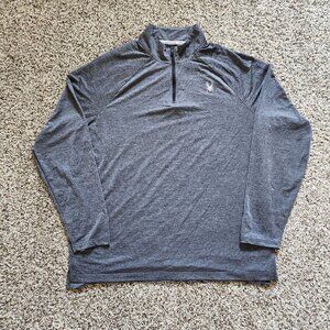 Spyder Active ProWeb Pullover‎ shirt Mens XL Gray Ripstop 1/4 Zip Stretch